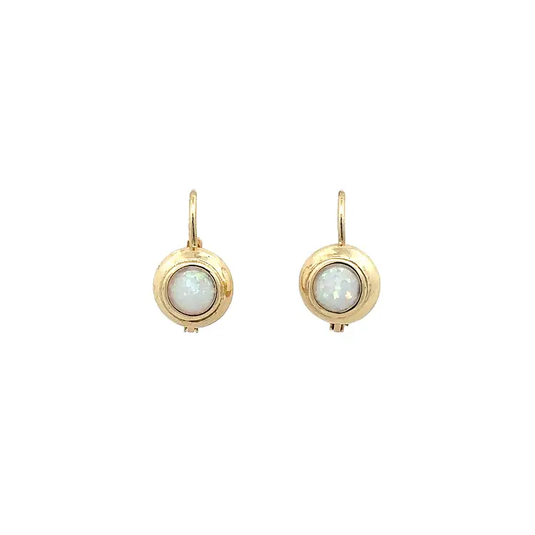Gold-Ohrringe mit Opal