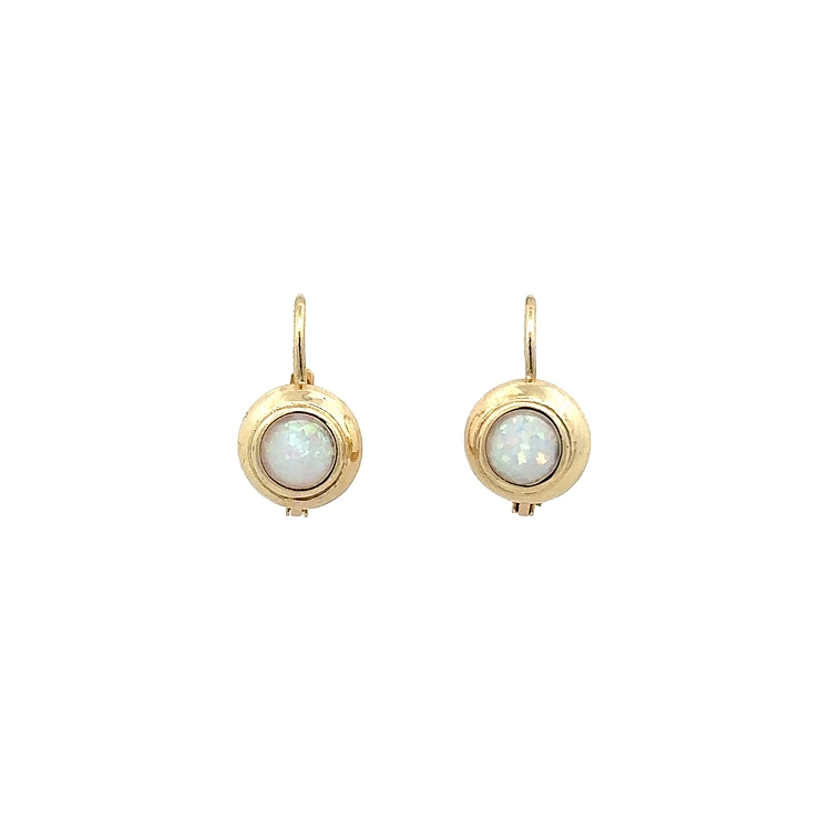 Gold-Ohrringe mit Opal