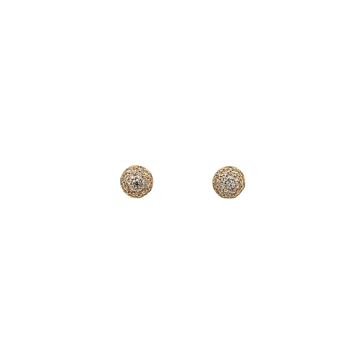 Gold-Ohrringe mit Zirkonen