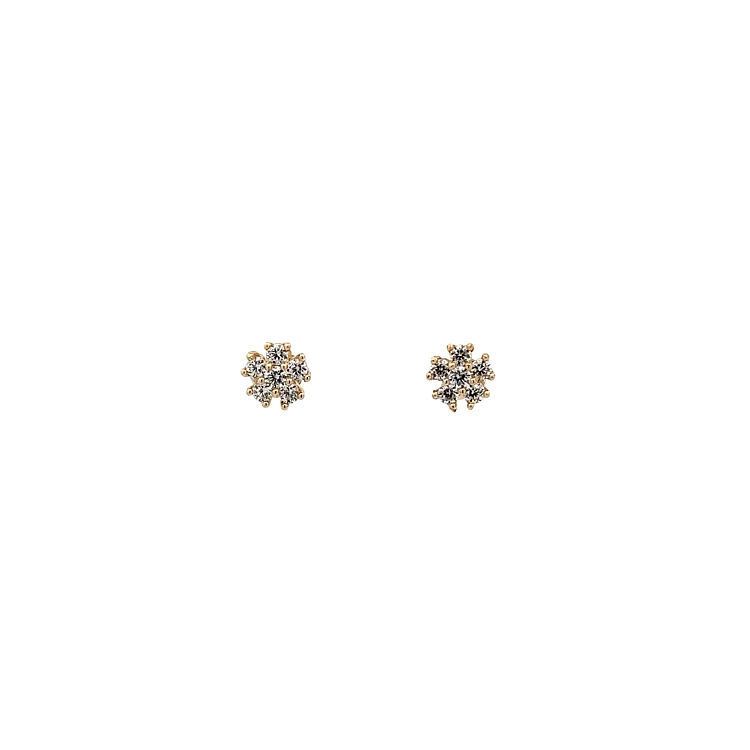 Gold-Ohrringe mit Zirkonen