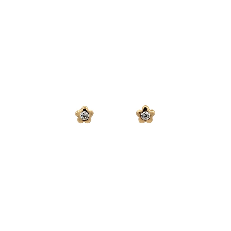 Gold-Ohrringe mit Zirkonen