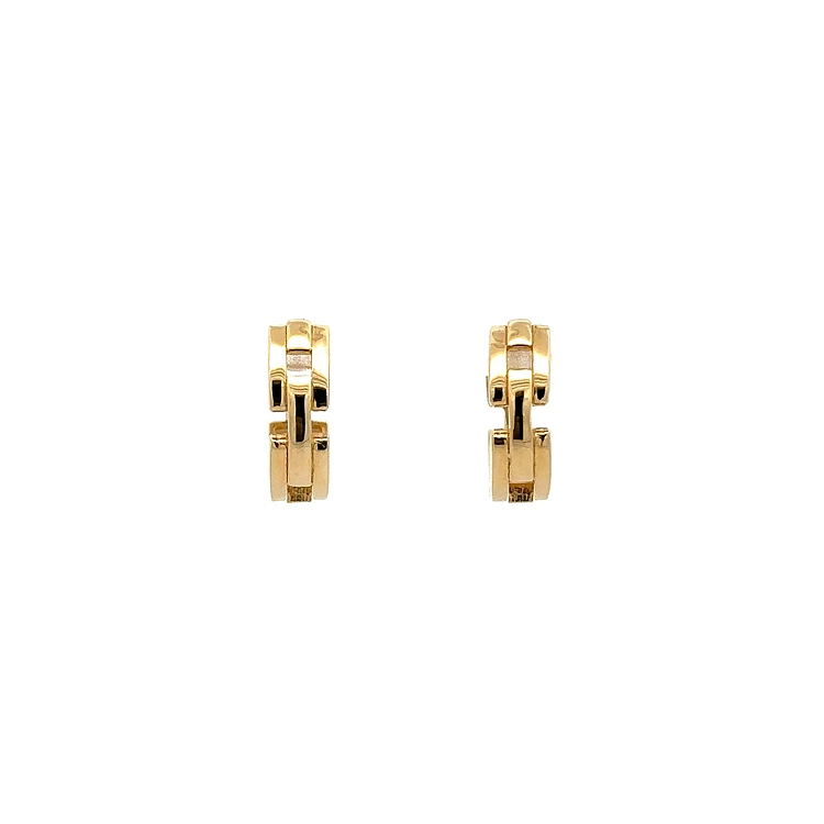 Moderne runde Ohrringe aus Gelbgold