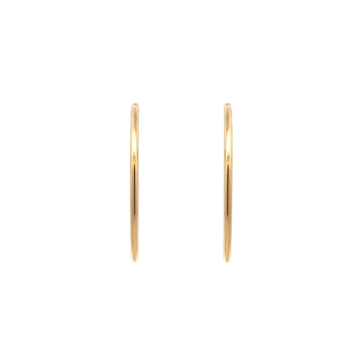 Einfache runde Ohrringe - Gelbgold Perfektion