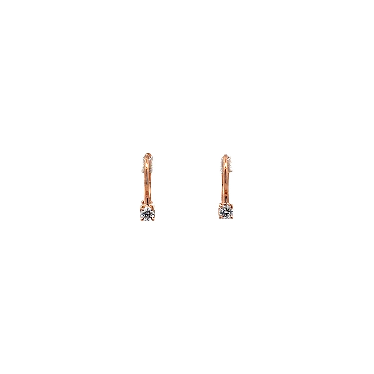 Ohrringe mit Zirkonen aus Roségold