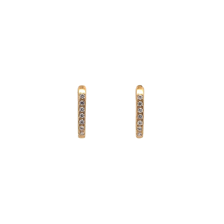 Gold-Ohrringe mit Zirkonen