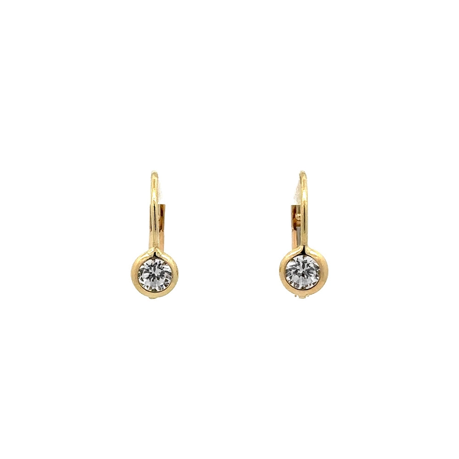 Gold-Ohrringe mit Zirkonen