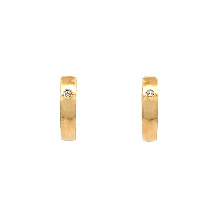 Goldene runde Ohrringe mit Zirkonen