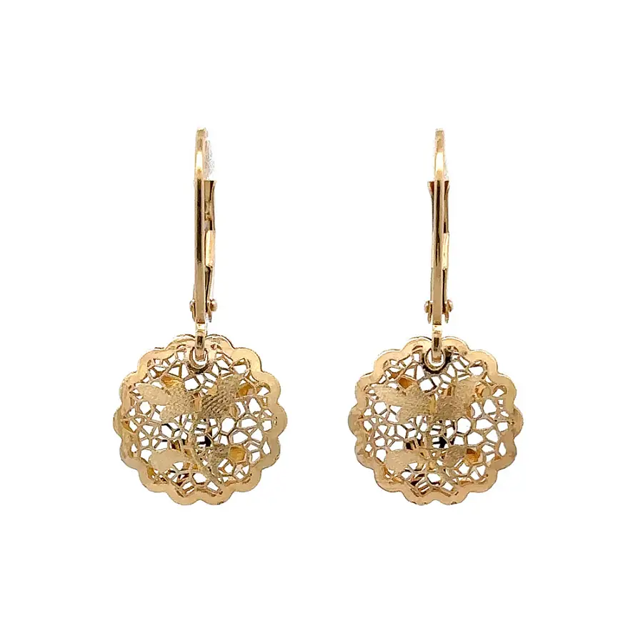 Goldfarbene Ohrringe mit Anhänger