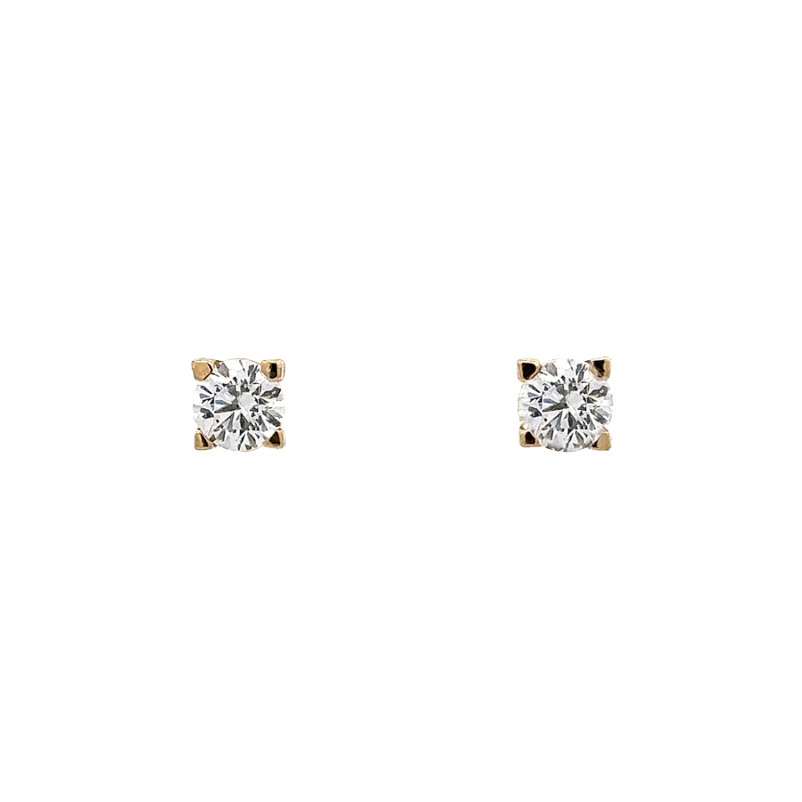 Gold-Ohrringe mit Zirkonen