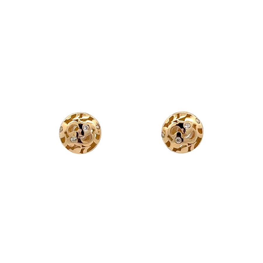 Gold-Ohrringe mit Zirkonen