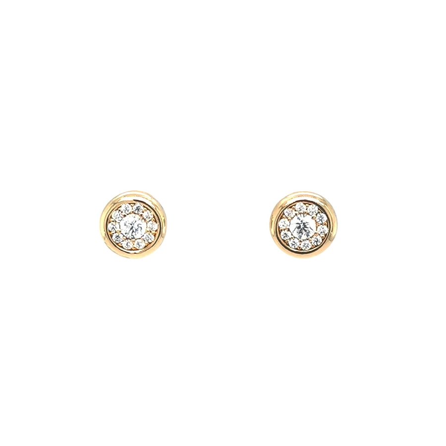 Gold-Ohrringe mit Zirkonen