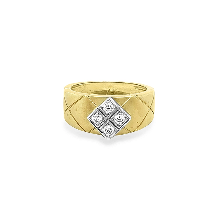 Goldring mit Zirkonen