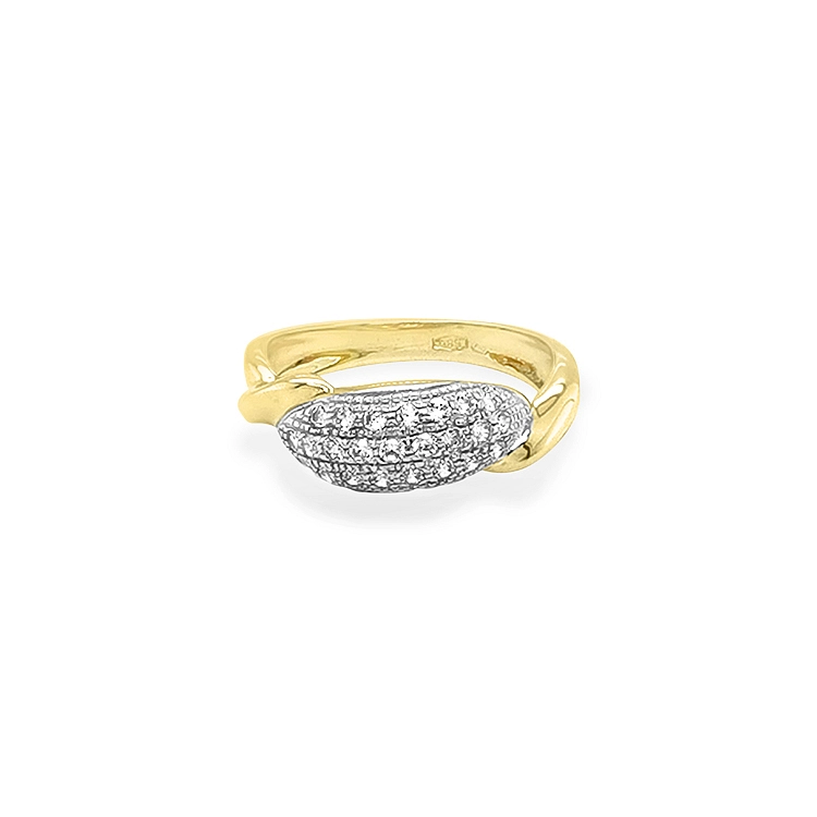 Goldring mit Zirkonen