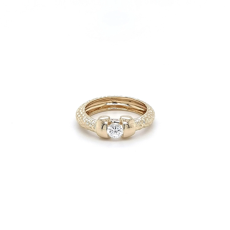 Goldring mit Zirkon
