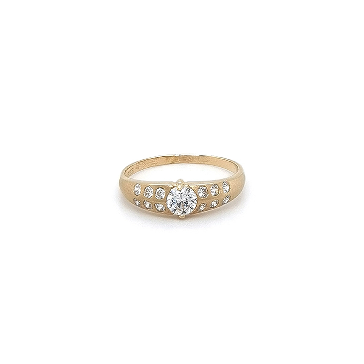 Goldring mit Zirkonen