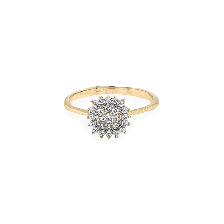 Goldring mit Zirkonen