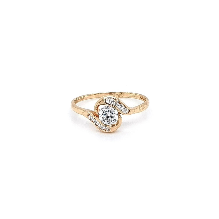 Goldring mit Zirkonen