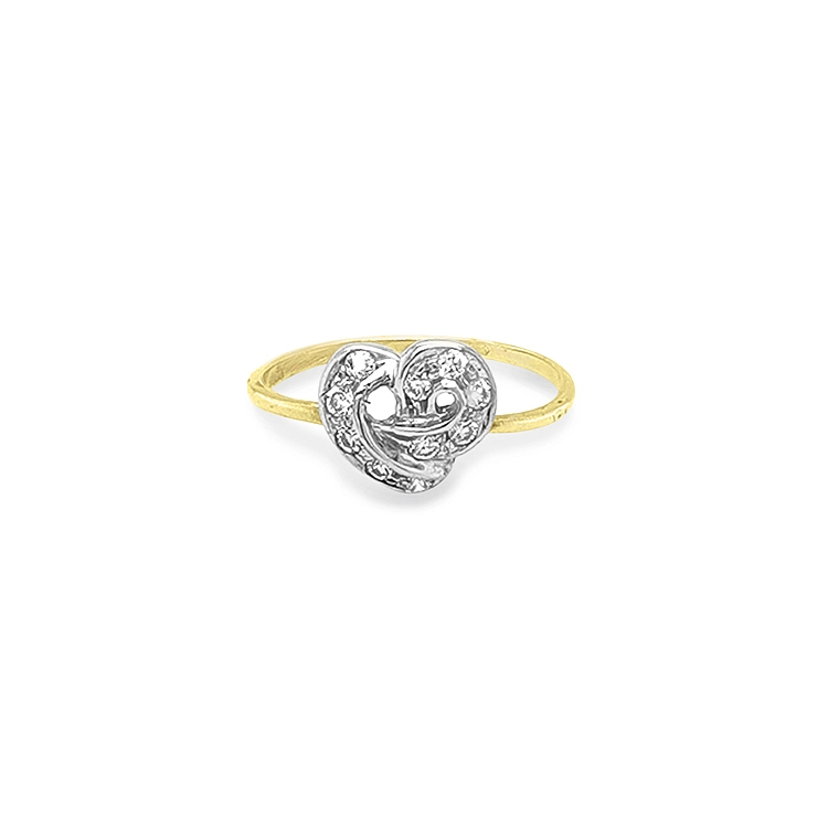 Goldring mit Zirkonen