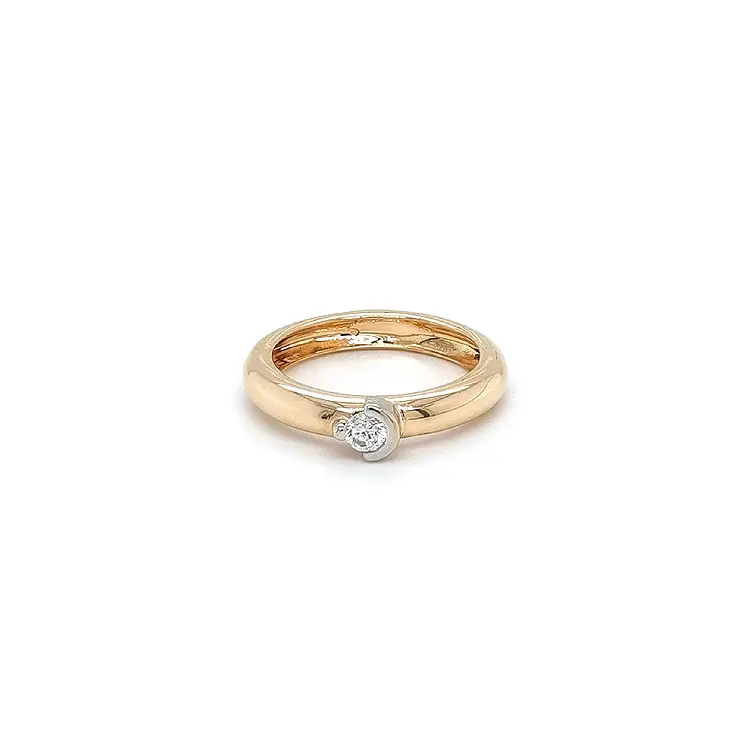 Gold Verlobungsring mit Zirkon