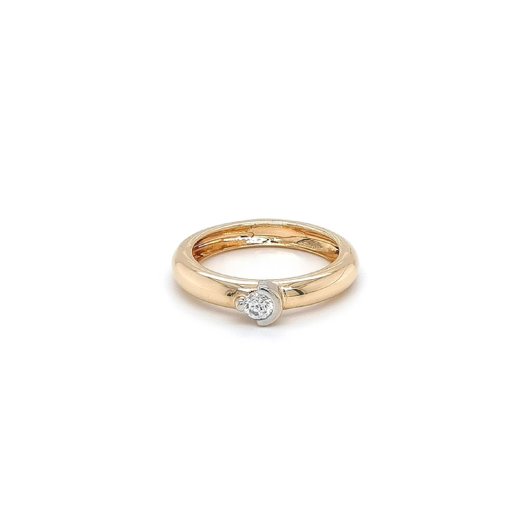 Gold Verlobungsring mit Zirkon