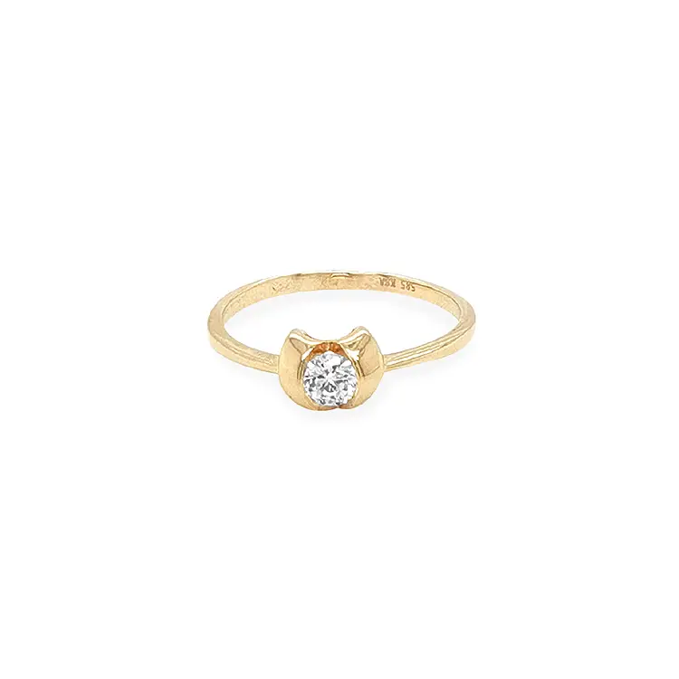 Gold Verlobungsring mit Zirkon