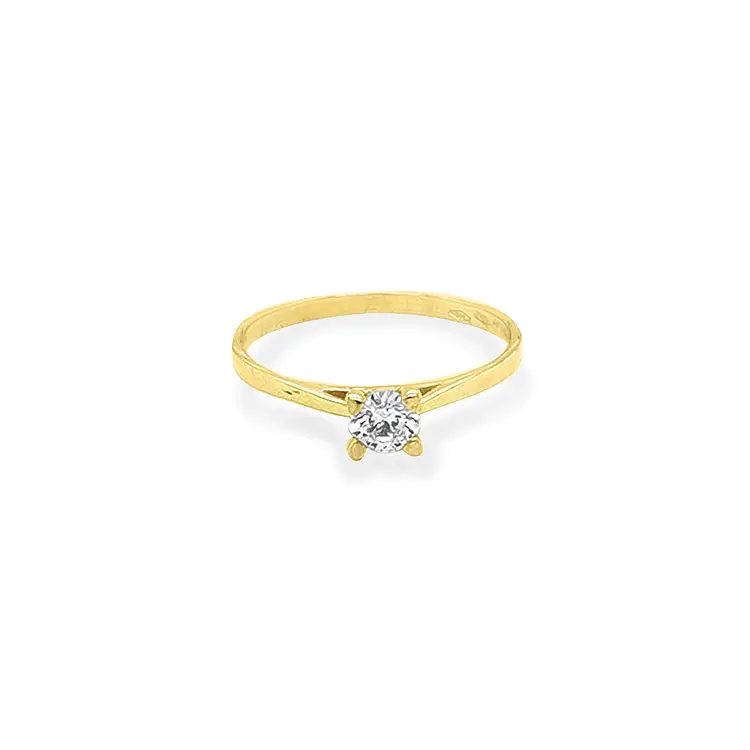 Gold Verlobungsring mit Zirkon