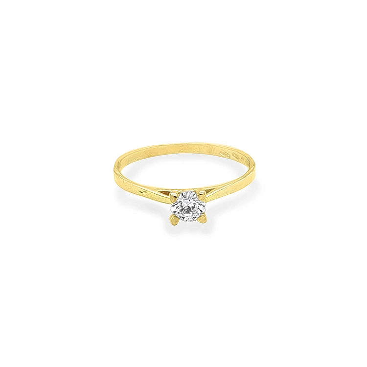 Gold Verlobungsring mit Zirkon