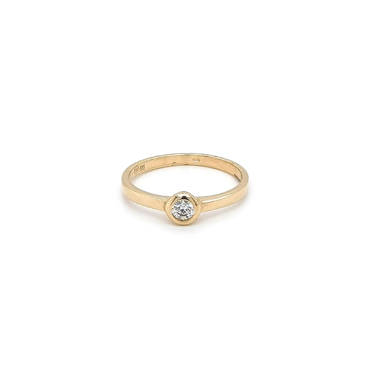 Gold Verlobungsring mit Zirkon