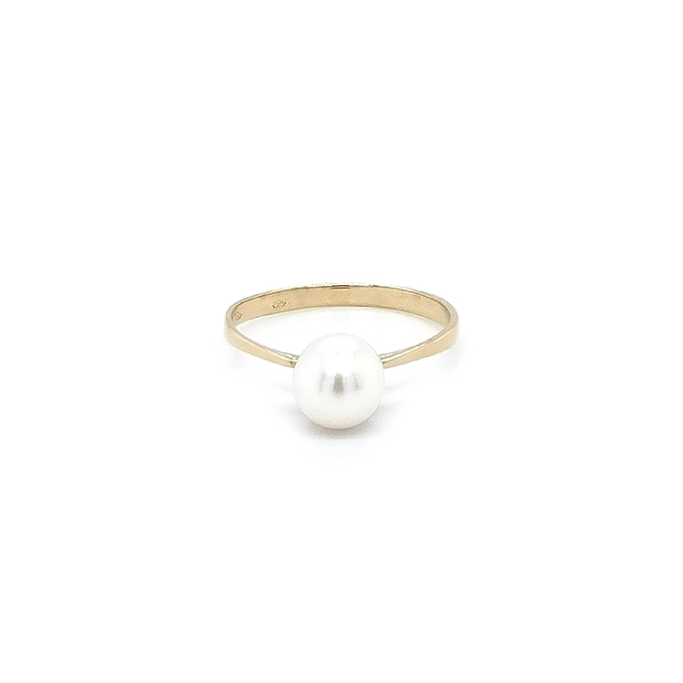 Goldring mit Perle