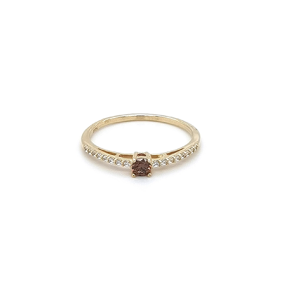 Goldring mit Záhněda und Zirkony