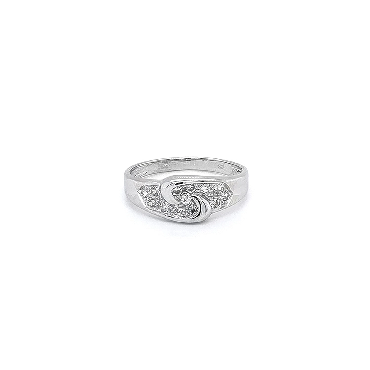 Ring mit Zirkonen aus Weißgold