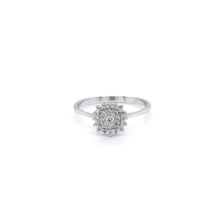 Ring mit Zirkonen aus Weißgold