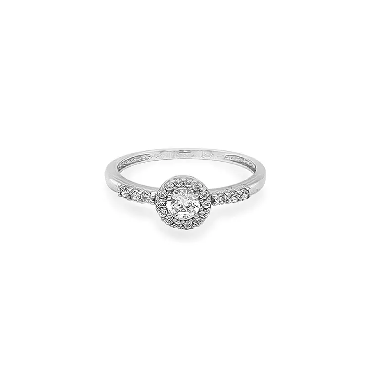 Gold Verlobungsring mit Zirkonen