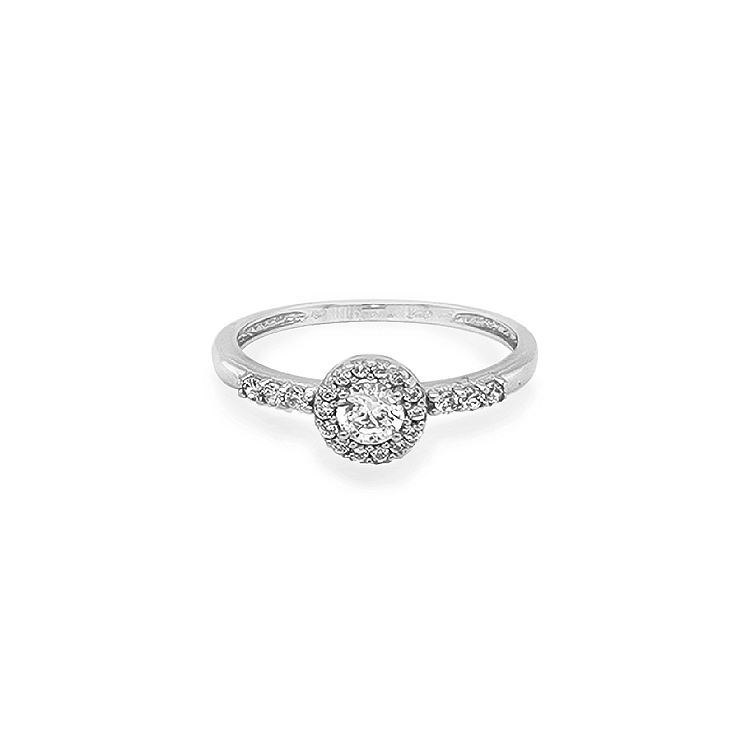 Gold Verlobungsring mit Zirkonen