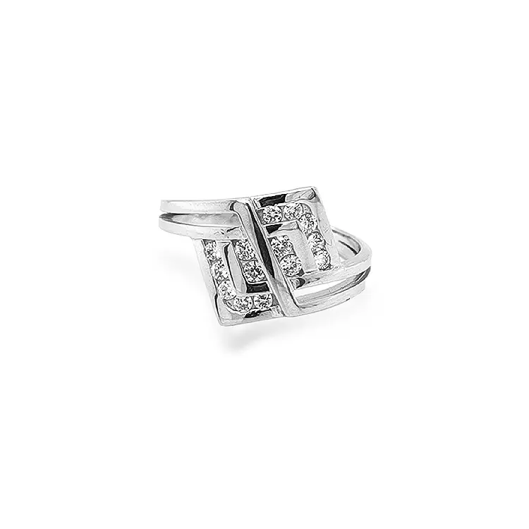 Goldring mit Zirkonen