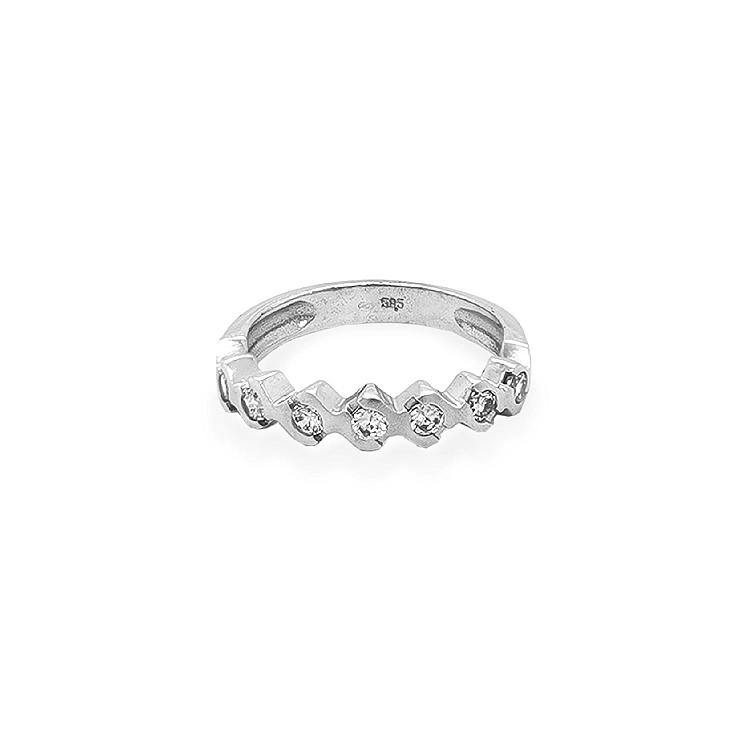 Goldring mit Zirkonen