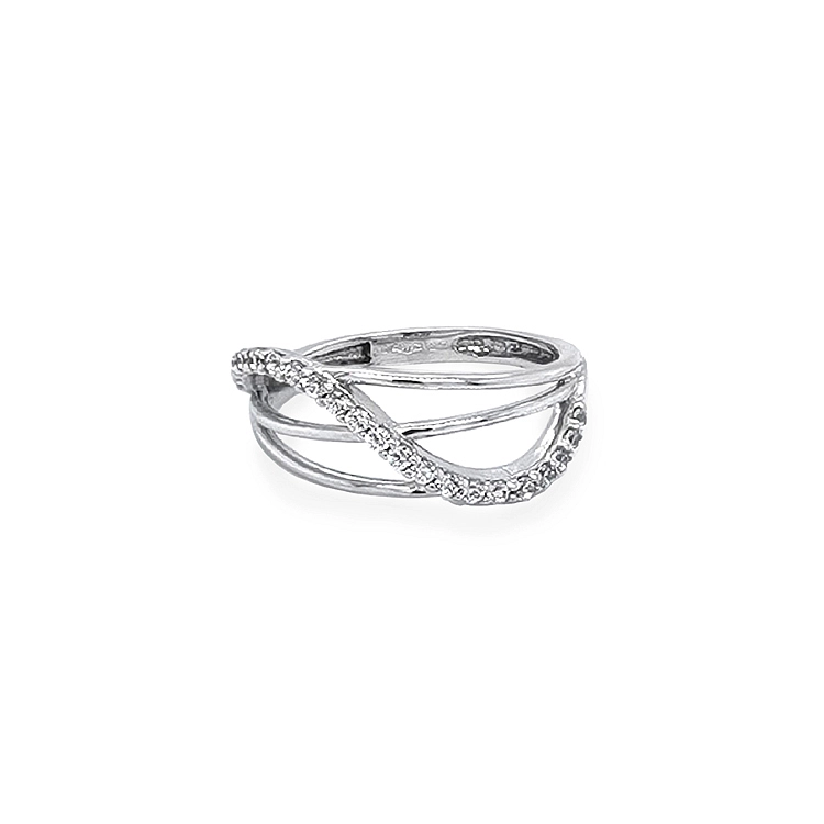 Goldring mit Zirkonen