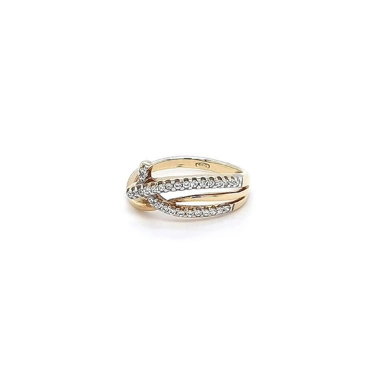 Goldring mit Zirkonen