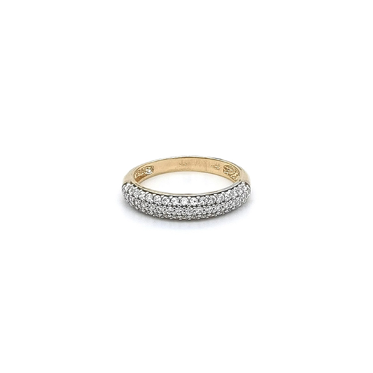 Goldring mit Zirkonen