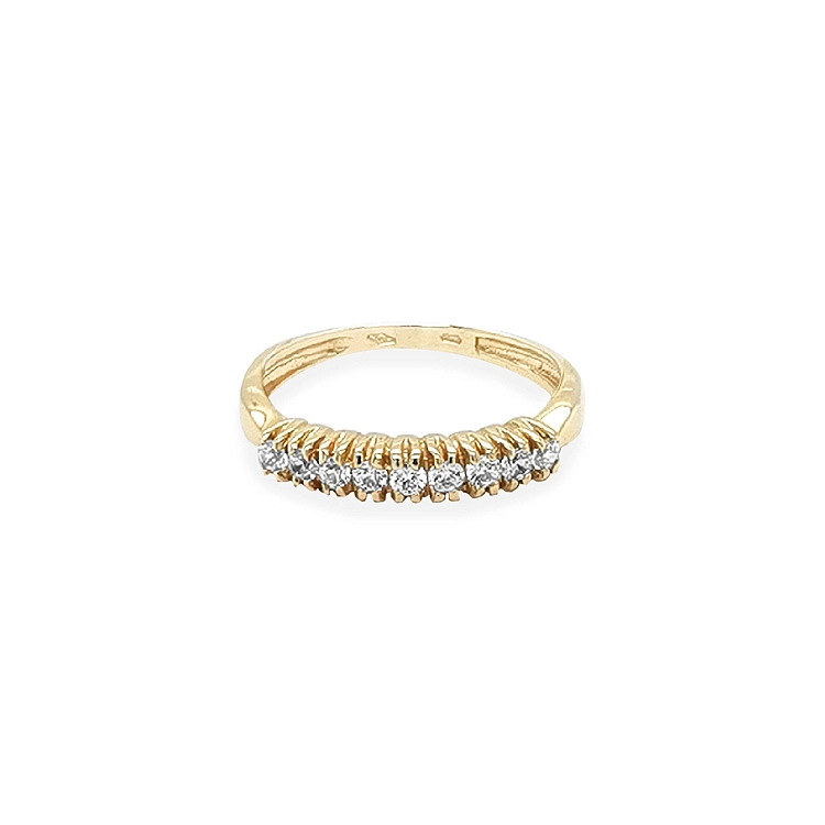 Goldring mit Zirkonen