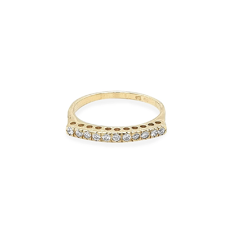 Goldring mit Zirkonen