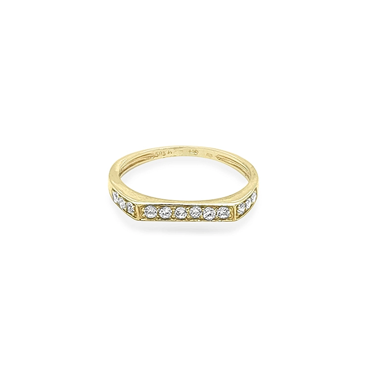 Goldring mit Zirkonen