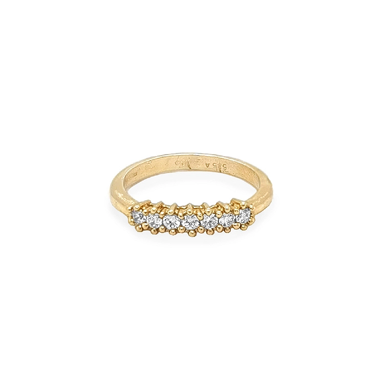 Goldring mit Zirkonen