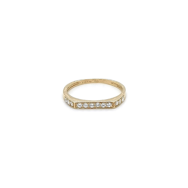 Goldring mit Zirkonen