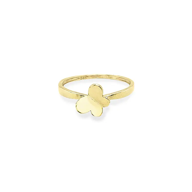 Goldener Ring in Form eines Schmetterlings
