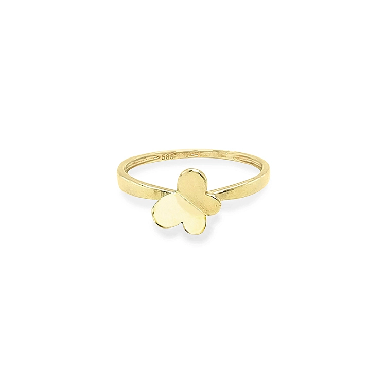 Goldener Ring in Form eines Schmetterlings