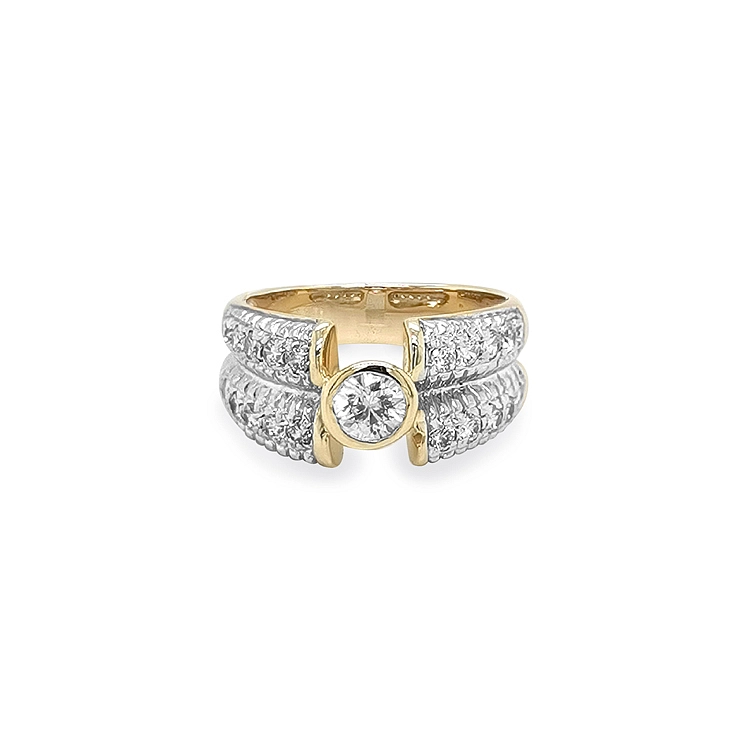 Goldring mit Zirkonen