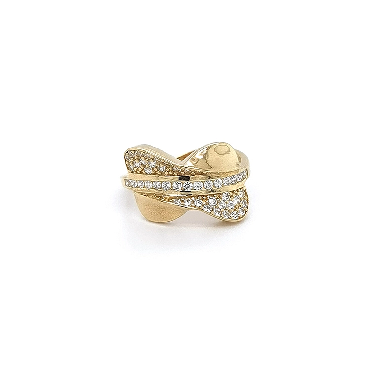 Goldring mit Zirkonen
