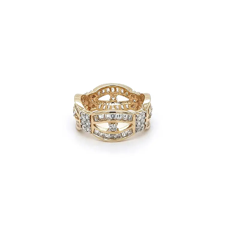 Goldring mit Zirkonen