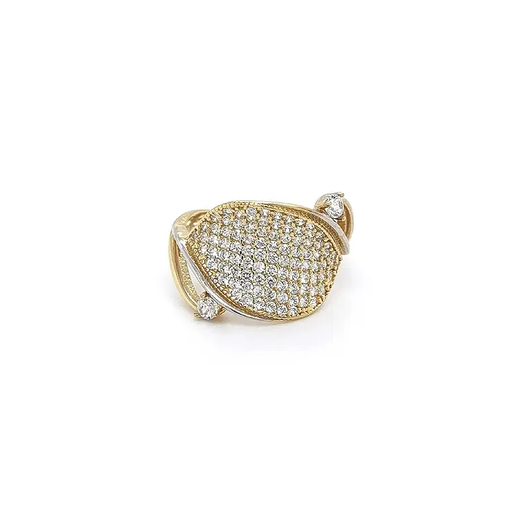 Goldring mit Zirkonen